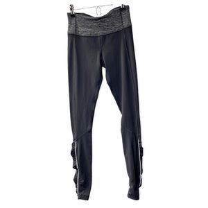 Lululemon Speed Tight Full Ankle Length Ruched Leg Pants Ruffled Sz. 4